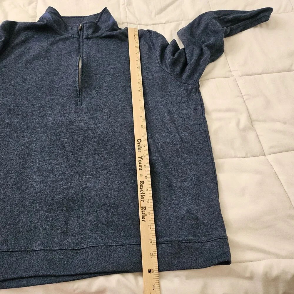 Johnnie O Sweatshirt Reflex Mens XL Blue 1/4 Zip Performance Golf Preppy Outdoor